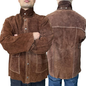 Chaqueta de soldadura transpirable de talla grande superventas, cuero de piel de vaca con cuello levantado para la temporada de primavera - Product Image 1
