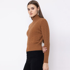 Pull tricoté décontracté pour femmes Style quotidien Pull élégant pour femmes pour le travail et le bureau Pull en laine douce - Product Image 2