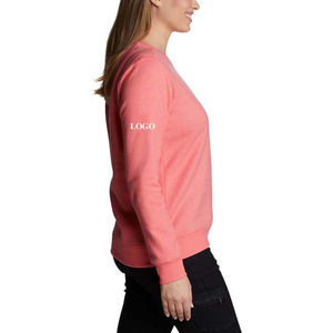 2025 venta al por mayor de sudaderas de ropa informal de mujer con diseño personalizado OEM pulóver liso de cuello redondo ropa de mujer sudaderas transpirables - Product Image 4