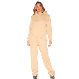 Chándal deportivo universitario de alta calidad para mujer, chándal con paneles, logotipo personalizado, trajes apilados de moda de invierno - Product Image 1