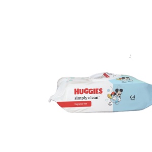 Toallitas Húmedas para Bebé Huggies Simply Clean Sin Perfume, 3 Paquetes con Tapa Abatible (192 Toallitas en Total), Embalaje Puede Variar - Product Image 1