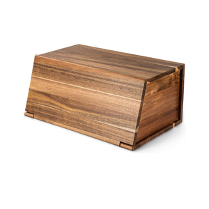 กล่องใส่ขนมปังทำจากไม้อะคาเซียแบบวินเทจธรรมชาติอเนกประสงค์เป็นมิตรกับสิ่งแวดล้อมสำหรับวางบนเคาน์เตอร์ในห้องครัว - Product Image 1