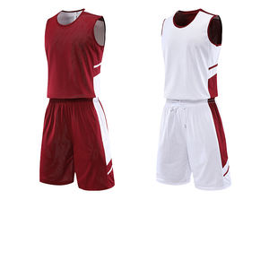 Maillot de basket-ball réversible en polyester 100% pour hommes ensemble d'uniformes d'entraînement respirants personnalisables vêtements de sport imprimés de grande taille - Product Image 5