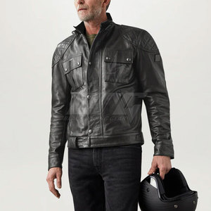 Meilleure vente dernière veste en cuir de moto de style 2025 veste d'hiver en cuir de moto personnalisée - Product Image 2