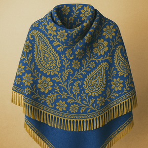 MyEthnix Women's Winter <b>Shawl</b> Premium Quality Pure <b>Wool</b> Long Rectangular Polka Dot Reversible Lightweight Durable Breathable - Product Image 1