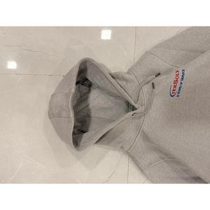 Sudadera con capucha básica de felpa 100% algodón con lavado ácido, tallas XS-6XL, etiqueta personalizada, serigrafiada, gris liso, anti-bolitas - Product Image 4