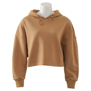 Otoño Invierno Mujer al aire libre manga larga suave algodón elástico correr Fitness Sudadera con capucha entrenamiento crop mujeres sudaderas con capucha - Product Image 2