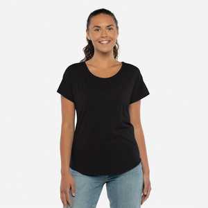 Phụ nữ da đen của lý tưởng DOLMAN T-Shirt mềm mại và thoải mái DOLMAN TEE của phụ nữ tùy chỉnh in thoải mái phù hợp với thoáng khí Tee - Product Image 2