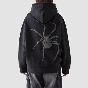 Ropa de calle personalizada 100% Sudadera con capucha de algodón de alta calidad Spider Hunter Sudadera con capucha unisex de gran tamaño recortada Sudadera con capucha unisex - Product Image 6