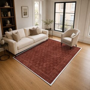 <b>RUGS</b> DEPOT LXDP-0892 Wholesale Red Burgundy Contemporary Abstract Digital Printed Machine Washable Chenille Area <b>Rug</b> <b>Non</b> <b>Slip</b> - Product Image 2