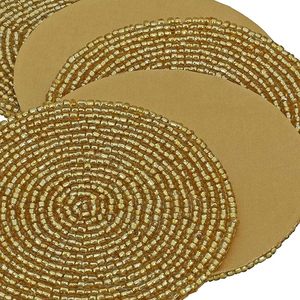 Best Theme Design Glass Beads <b>Table</b> <b>Coaster</b> Best for Parties and Other Functions Tableware Decorative Beast Design <b>Coaster</b> - Product Image 4