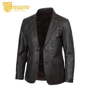 Chaqueta de Cuero de Invierno para Hombre, Hecha a Medida al por Mayor, de Alta Calidad, con Cuello Alto, Impermeable, Transpirable, Estilo Formal - Product Image 1