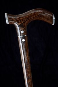 Standard International-Canne en bois ajustable avec nœuds multiples, bâton de marche en bois solide pour les aînés - Product Image 4