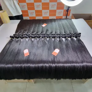Supplier Super Double Drawn 100% Cuticle Aligned Keratin Human Remy Vietnamese Natural Color Weft Hair Extensions