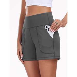 Shorts de gymnastique respirants de haute qualité pour les femmes Élégant personnalisé Skinny Fit couleur unie course Yoga tenue décontracté Shorts pour femmes - Product Image 1