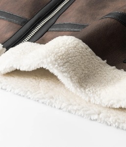 Abrigo de piel de oveja grueso y cálido para hombre, abrigo de cuero de lana de cordero de piel de lujo, nuevas chaquetas de cuero cálidas - Product Image 5