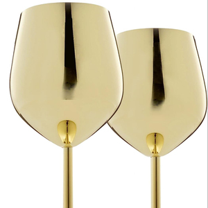 Best Selling Stainless Steel Stemmed Wine Glasses, Shatter Proof Copper Coated Unbreakable Wine Glass <b>Goblets</b> - Product Image 1