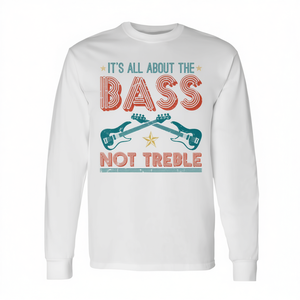 T-shirt a maniche lunghe It's All About The Bass Retro Bass Player - Product Image 2