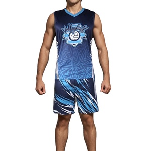 Uniforme de Voleibol Personalizado OEM con Impresión por Sublimación Profesional, Cuello en V, Sin Mangas, Unisex, Talla Grande, 100% Poliéster - Product Image 1