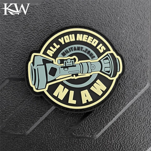 Écussons tactiques en PVC pour club de chasse, emblème auto-agrippant, badge de moralité « Happy Hunting », autocollants pour vêtements, brassards et sacs à dos - Product Image 1