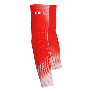 Armsleeves DAWN Red-Anti-UV Heat <b>Compression</b> Seamless Silk Spandex with Custom Logo & Printing - Product Image 2