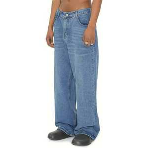 Pantalon Baggy en denim vintage pour hommes 2025 nouveau Streetwear jambe large pantalon en denim ample mode lavage pantalon droit - Product Image 3