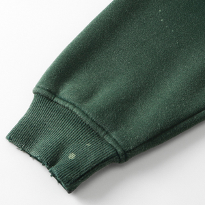 Sweats à capuche en polaire délavé à l'acide vintage pour l'hiver personnalisé 360Gsm logo de broderie sweat à capuche rose à épaules tombantes en coton épais pour hommes - Product Image 6