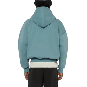 เสื้อฮู้ดผ้าฝ้าย100% หรูหรามีซิปสำหรับผู้ชายกำหนดได้เอง500 GSM French Terry - Product Image 4