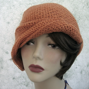 Unisex Crochet <b>Bonnet</b> Pattern Womens Cloche Side Gathers Draped Brim Beach Travel Outdoor Casual Wear Digital Download - Product Image 5
