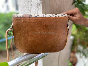 Bolso de mano de piel de vaca estilo occidental para mujer, bandolera de cuero - Product Image 5