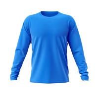 Camiseta Deportiva Personalizada OEM de Manga Larga y Cuello Redondo, de Secado Rápido, en Poliéster y Algodón, 6 Colores, Tallas S-3XL