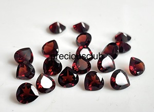 Grenat rouge naturel coupe coeur 8mm-grenat rouge lâche de qualité supérieure coupe coeur - Product Image 5