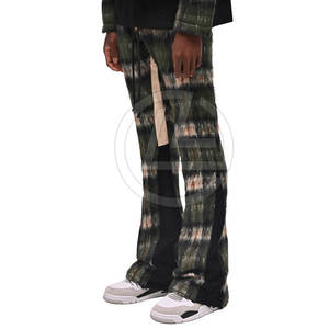 Pantalon de survêtement décontracté pour homme, taille mi-haute, en mélange de mohair, avec une sensation légère et une option ourlet évasé, coupe classique - Product Image 5