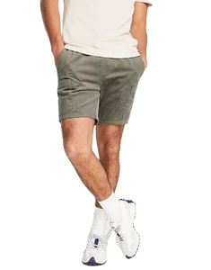 Pantalones cortos de sudor transpirables de algodón 100% para hombre, con cierre de cordón, patrón sólido, malla, gimnasio, bayas, deportes, entrenamiento informal - Product Image 5