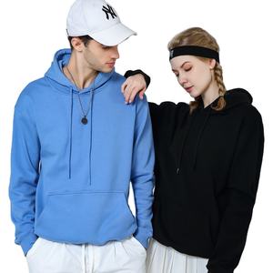 Venta al por mayor de sudaderas con logotipo personalizado unisex hombres mujeres manga larga de algodón orgánico de gran tamaño liso sudaderas con capucha - Product Image 1