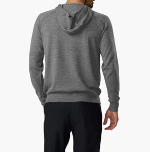 Haute qualité 350 GSM coton épais blanc uni poids lourd surdimensionné sweat unisexe Logo personnalisé hommes polaire sweat à capuche - Product Image 2