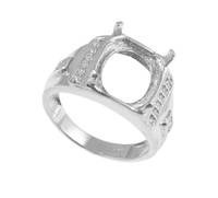 Echtes 925er Sterlingsilber, schwere Herrenschmuckkomponenten, ovale Form, 10x14mm, Rohling für Krappenfassung, Ringkomponente, umweltfreundlich