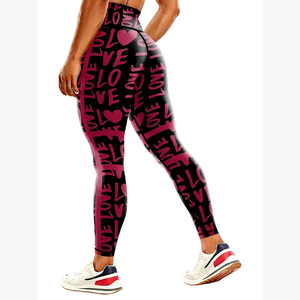 Leggings Deportivos de Cintura Alta con Estampado por Sublimación para Mujer, al por Mayor, para Gimnasio, Yoga, Entrenamiento, Correr, Fitness Casual - Product Image 1