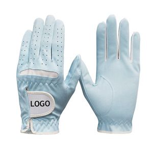 Guantes de golf de alta calidad Logotipo personalizado Guantes de golf de cuero Cabretta duraderos de alta calidad con estilo para hombres - Product Image 1