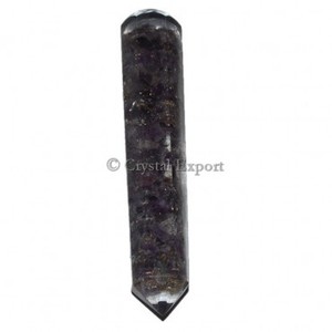 Venta al por mayor amatista natural piedra de cristal facetado varitas de masaje piedra semipreciosa artesanía curación Reiki productos metafísicos - Product Image 1