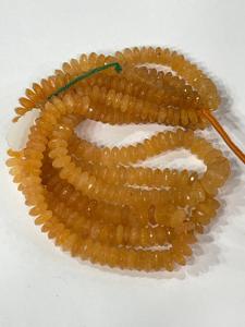 Perles de rondelle d'aventurine jaune naturelle AAA 8-10mm coupe allemande à facettes 14 pouces brin - Product Image 4