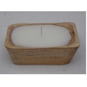 Bougeoir en bois décor de noël vide bougie en bois bol de navire fait à la main en bois bocaux de bougie votive décor à la maison - Product Image 6