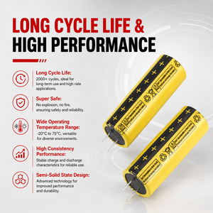 Huahui Energia Rechargeable Lithium Titanate HTC2265 2.4v 2000mAh Lto Cell Li-ion Batterie - Product Image 3