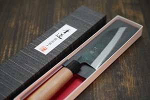 Tosa-uchihamono Koyanagi Chef Cuchillo Cuchillas de acero al carbono con mango de madera pequeño cuchillo forjado a mano - Product Image 3