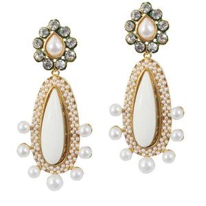 Kriaa Kundan <b>Fine</b> <b>Cuff</b> <b>Earrings</b> Gold Plated Dangler 1303794 - Product Image 1