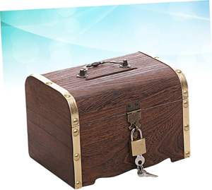 Boîte d'emballage vintage pour décoration de livre, 1 pièce, valise vintage, boîte de rangement en bois pour décoration de bijoux en bois - Product Image 4