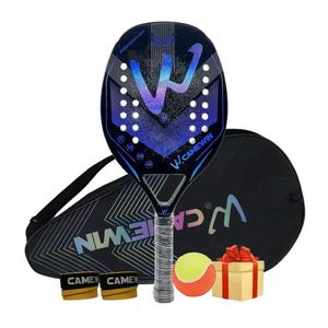 ไม้พายเทนนิสชายหาดน้ำหนักเบาทำจากคาร์บอนไฟเบอร์ทนทานด้ามจับนุ่มสำหรับเล่นเทนนิสชายหาดออกแบบได้ตามต้องการ - Product Image 1