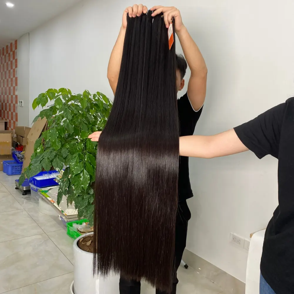 Top Quality 40 Inch Long Bone Straight Human Hair Bundles Vietnamese Raw Hair Extension