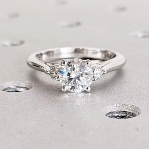 Oro blanco sólido corte redondo laboratorio Diamante tachonado hecho a mano filigrana Alianzas de Boda declaración anillos regalo diseño minimalista ODM OEM - Product Image 6