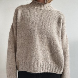 Alphatek Premium Quality Anti-Shrink Winter Knitted Grey Unisex Pulls en laine/polyester épais OEM Custom Supplier pour les marques - Product Image 4